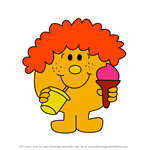 How to Draw Little Miss Late from Mr. Men