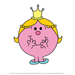 How to Draw Little Miss Princess from Mr. Men