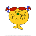 How to Draw Little Miss Trouble from Mr. Men
