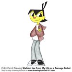 How to Draw Sheldon Lee from My Life as a Teenage Robot