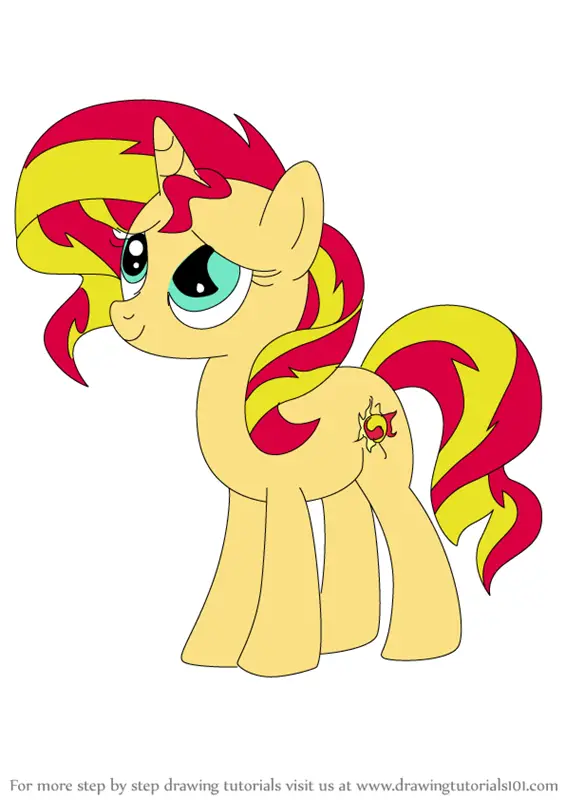 how to draw Sunset Shimmer Pony from My Little Pony Friendship Is Magic step 0