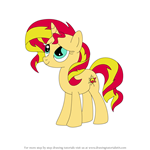 How to Draw Sunset Shimmer Pony from My Little Pony - Friendship Is Magic