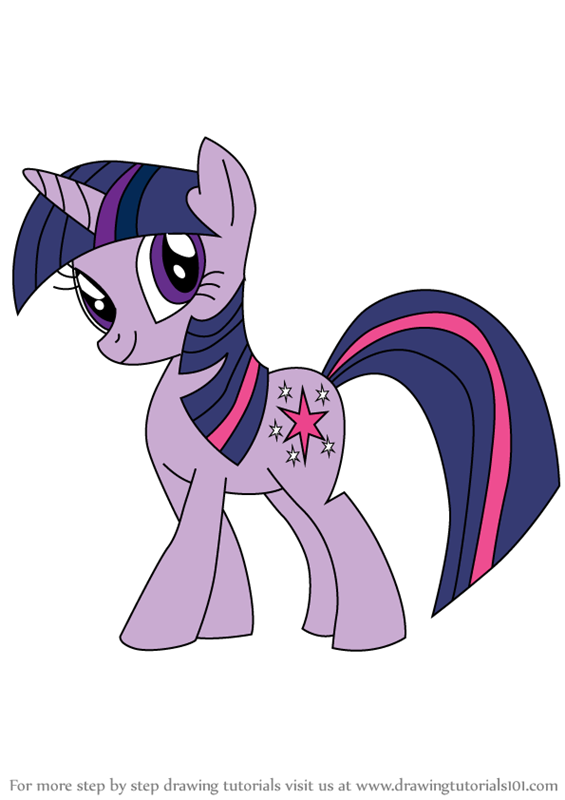 how to draw twilight sparkle from my little pony step by step  YouTube