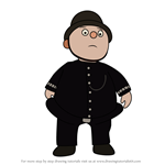 How to Draw Mr. Plod from Noddy's Toyland Adventures