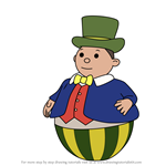 How to Draw Mr. Wobblyman from Noddy's Toyland Adventures