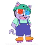How to Draw Chill Cat from OK K.O.! Let's Be Heroes