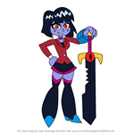 How to Draw Demon Queenie from OK K.O.! Let's Be Heroes
