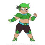 How to Draw Green Guts from OK K.O.! Let's Be Heroes