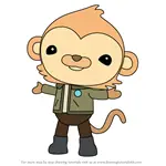 How to Draw Paani the Monkey from Octonauts
