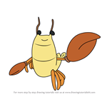 How to Draw Snapping Shrimp from Octonauts