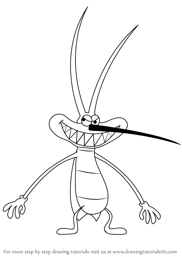 How to Draw Oggy from Oggy and the Cockroaches - Really Easy Drawing  Tutorial