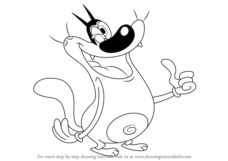 Drawing and the Cockroaches Oggy - Get Coloring Pages-saigonsouth.com.vn