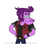 How to Draw Dutt from Ollie's Pack