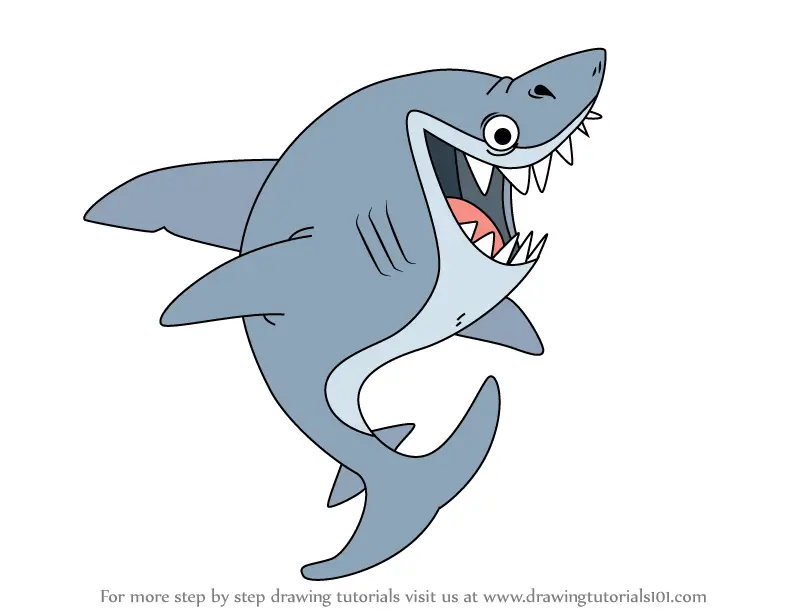 Learn How to Draw Sharks from Ollie's Pack (Ollie's Pack) Step by Step :  Drawing Tutorials