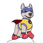 How to Draw Apollo the Super-Pup from PAW Patrol