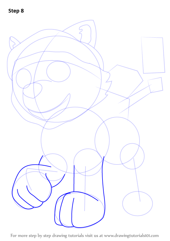 Step by Step How to Draw Everest from PAW Patrol ... Step by Step How to