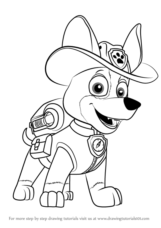 Learn How to Draw Tracker  from PAW  Patrol  PAW  Patrol  