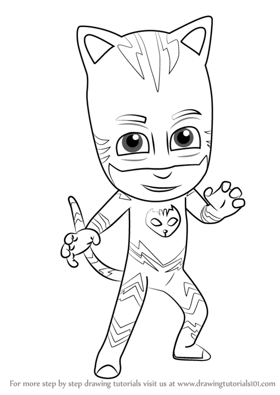 Featured image of post How To Draw Pj Mask My kids loved this show when they were younger and my little olivia s favorite character