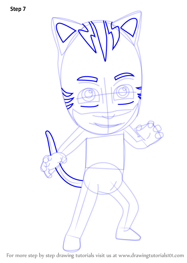 Learn How to Draw Catboy from PJ Masks (PJ Masks) Step by Step