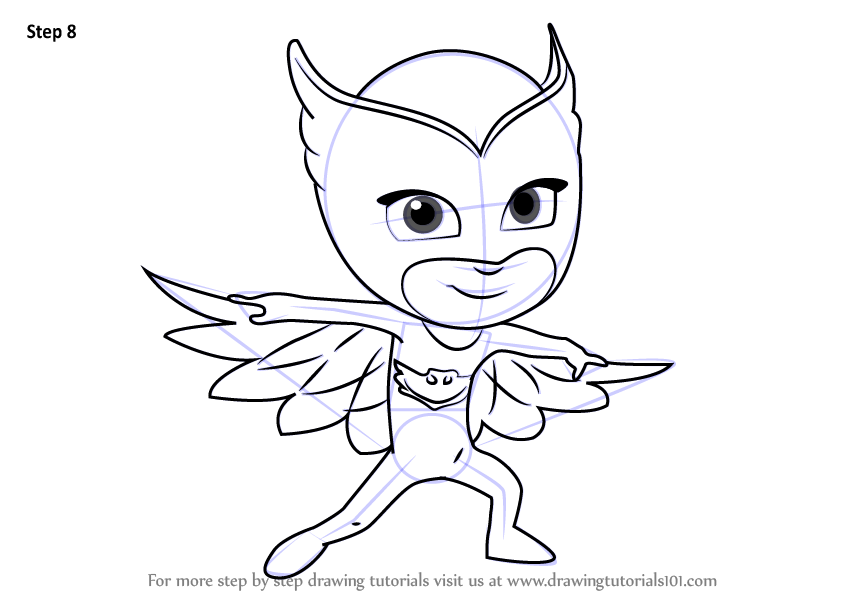 Learn How to Draw Owlette from PJ Masks (PJ Masks) Step by Step