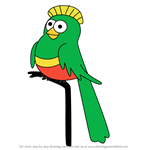 How to Draw Splendid Bird from Paradise from Peep and the Big Wide World