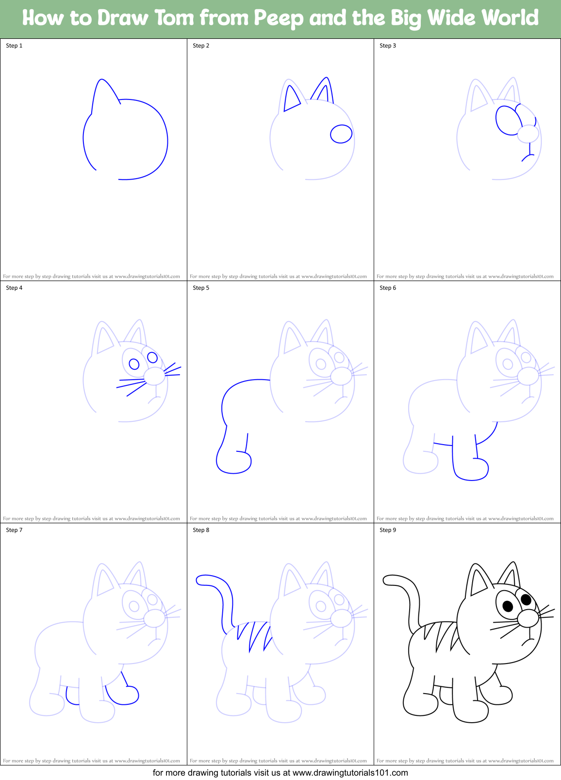 How to Draw Tom from Peep and the Big Wide World (Peep and the Big Wide ...
