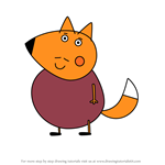 How to Draw Daddy Fox from Peppa Pig