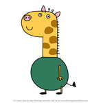 How to Draw Daddy Giraffe from Peppa Pig