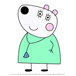 How to Draw Doctor Polar Bear from Peppa Pig