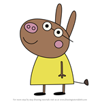 How to Draw Elle Donkey from Peppa Pig