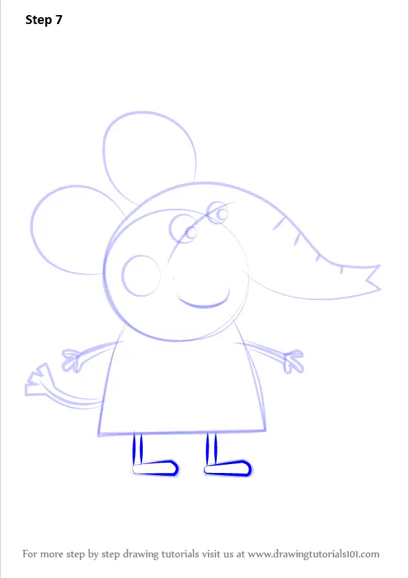 Learn How to Draw Emily Elephant from Peppa Pig (Peppa Pig) Step by
