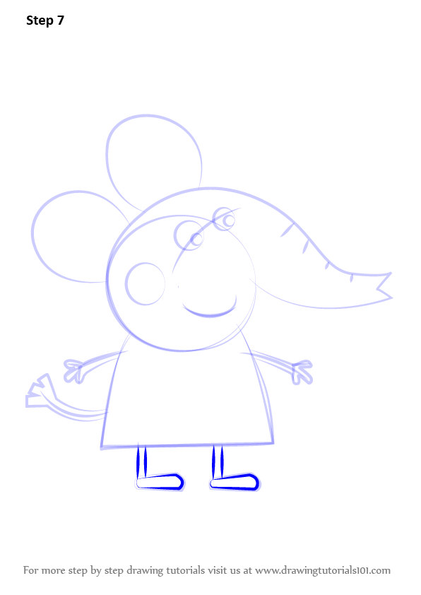 Learn How to Draw Emily Elephant from Peppa Pig (Peppa Pig) Step by