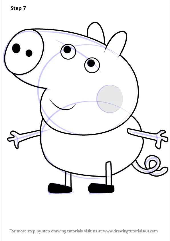 Learn How to Draw Floyd Pig from Peppa Pig (Peppa Pig) Step by Step