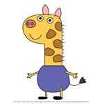 How to Draw Gerald Giraffe from Peppa Pig