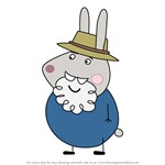 How to Draw Grampy Rabbit from Peppa Pig