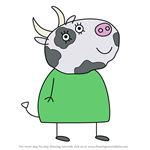 How to Draw Granny Cow from Peppa Pig