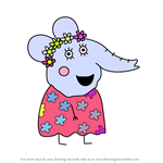 How to Draw Granny Elephant from Peppa Pig