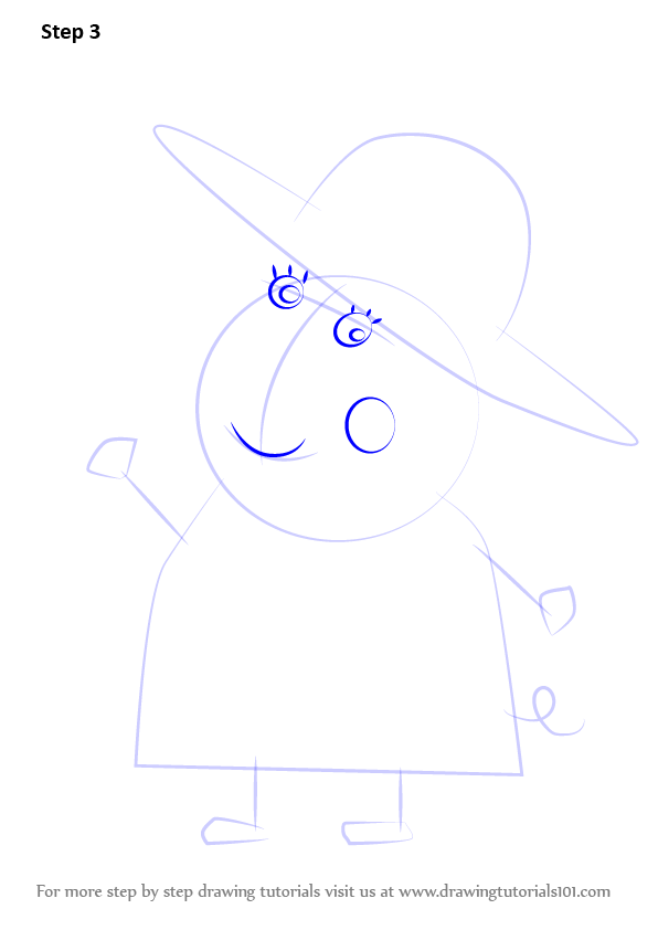 Learn How to Draw Granny Pig from Peppa Pig (Peppa Pig) Step by Step ...