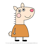 How to Draw Lotte Llama from Peppa Pig