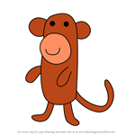 How to Draw Monkey from Peppa Pig