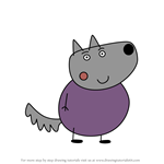 How to Draw Mr. Wolf from Peppa Pig