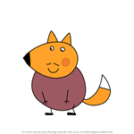 How to Draw Mr. Fox from Peppa Pig