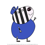 How to Draw Mr. Zebra from Peppa Pig