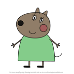 How to Draw Mummy Dog from Peppa Pig