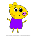How to Draw Patty Pony from Peppa Pig