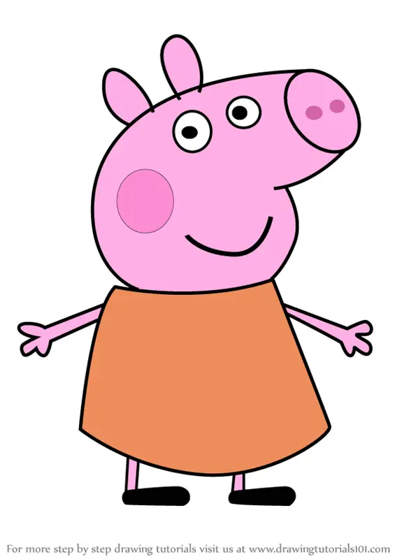Learn How to Draw Percival Pig from Peppa Pig (Peppa Pig) Step by Step :  Drawing Tutorials