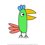 How to Draw Polly Parrot from Peppa Pig