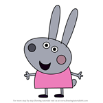 How to Draw Rica Rabbit from Peppa Pig