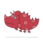 How to Draw Richard's Dinosaur from Peppa Pig