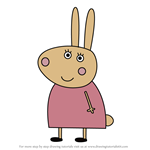 How to Draw Roselyn Rabbit from Peppa Pig